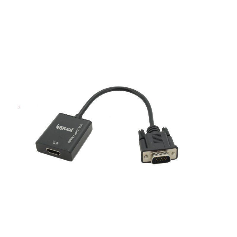 iggual Adaptador VGA a HDMI audio microUSB